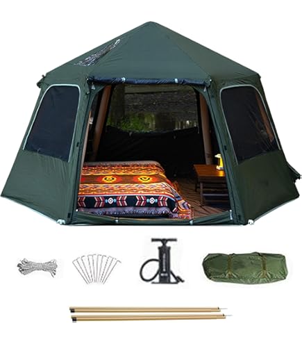 Amazon.co.jp: AEORPEW インフレータブル テント エアーテント 6.3㎡ 2